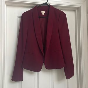 Burgundy blazer Ann Taylor Loft